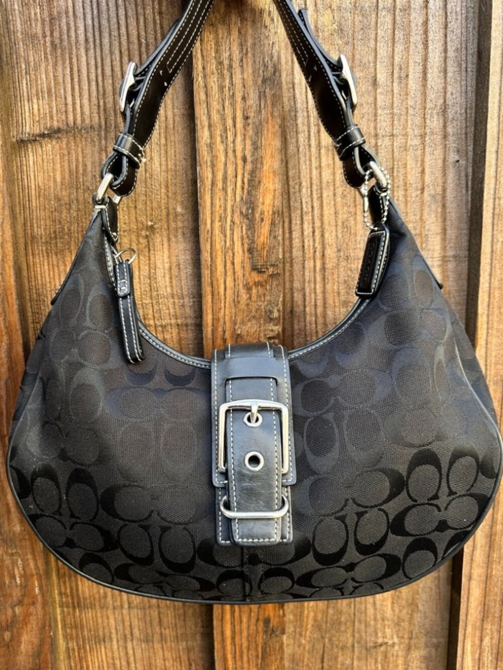 Vintage Y2K Black COACH Soho Shoulder Bag  G3J-6363 (Authentic)
